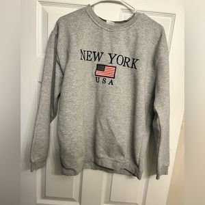 Gray New York Pullover